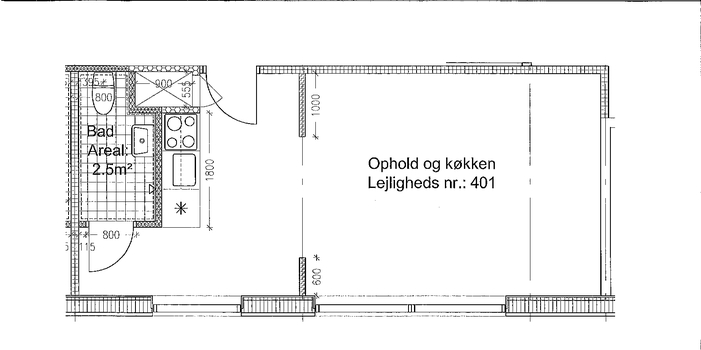 1-v�relses lejlighed type 1