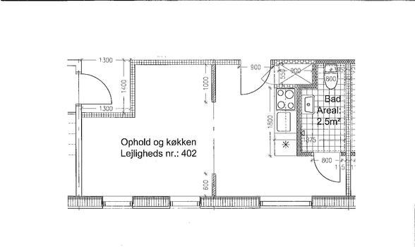 1-v�relses lejlighed type 2